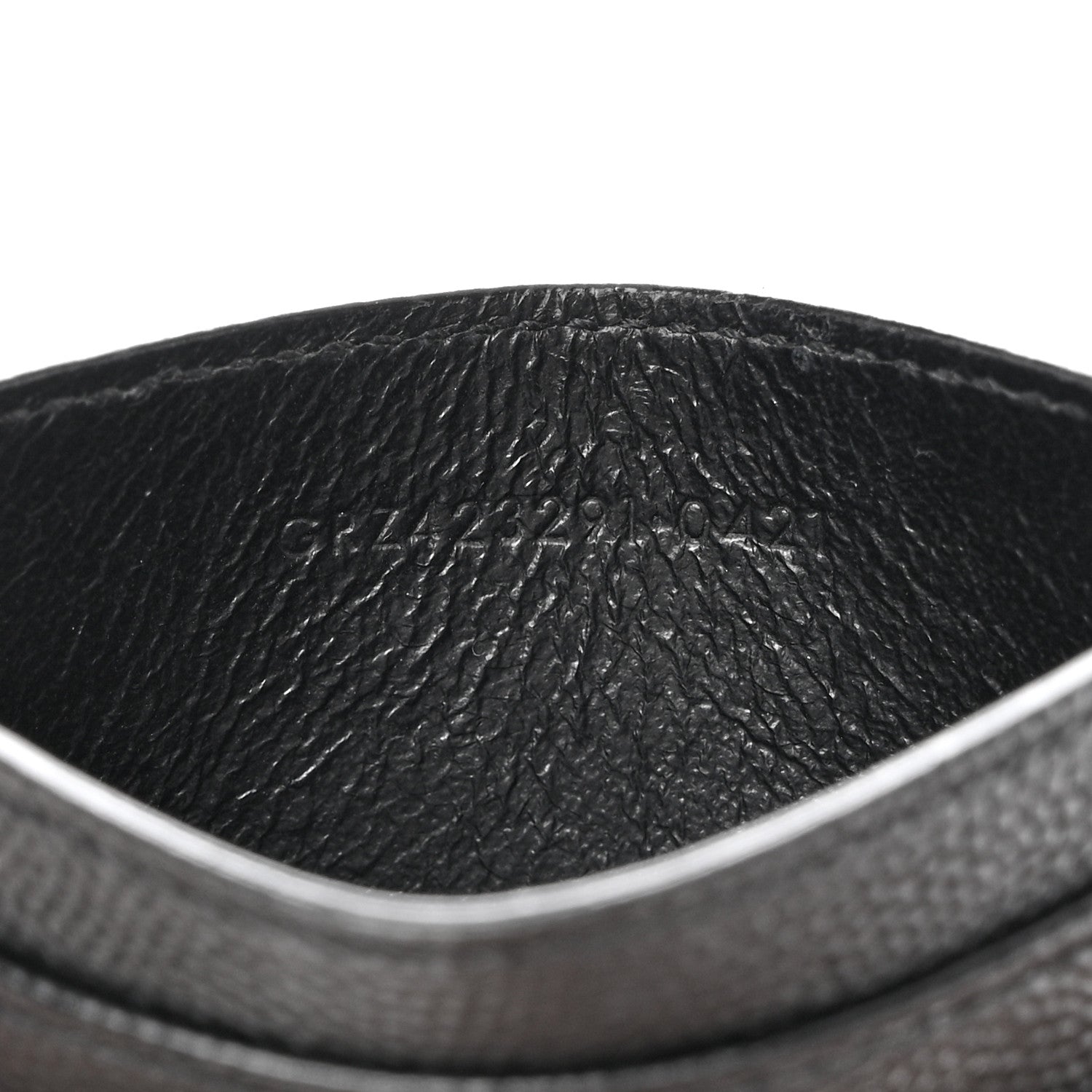 Saint Laurent Grain De Poudre Matelasse Chevron Monochrome Monogram Credit Card Case Black 7 of 10