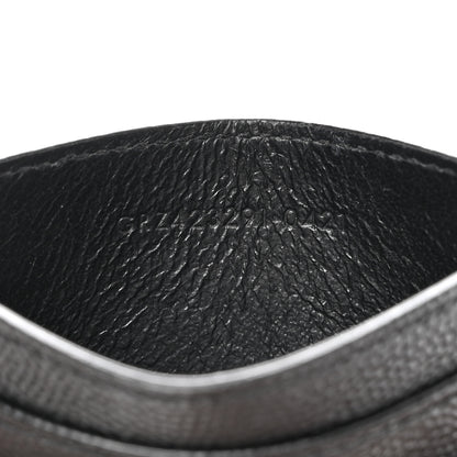 Saint Laurent Grain De Poudre Matelasse Chevron Monochrome Monogram Credit Card Case Black 7 of 10