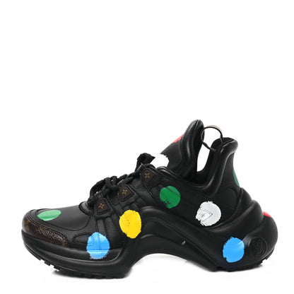 Louis Vuitton X YK Calfskin Patent Monogram Archlight Sneakers 39 Black 1 of 10