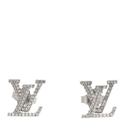 Louis Vuitton Crystal LV Iconic Earrings Silver 1 of 4