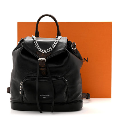 Louis Vuitton Lambskin Monogram Montsouris Vibe PM Black 10 of 10