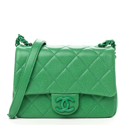 Chanel Caviar Quilted Mini Incognito Square Flap Green 1 of 11