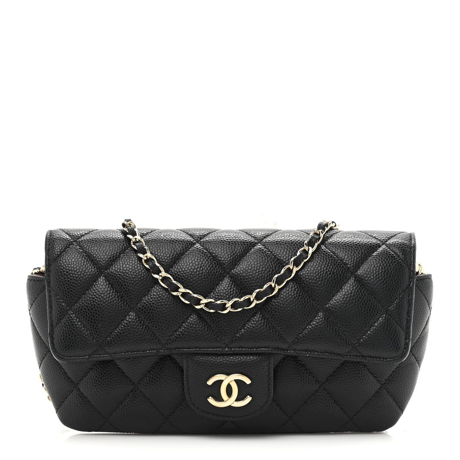 Chanel Caviar Quilted Glasses Case With Chain Black 1 of 10
