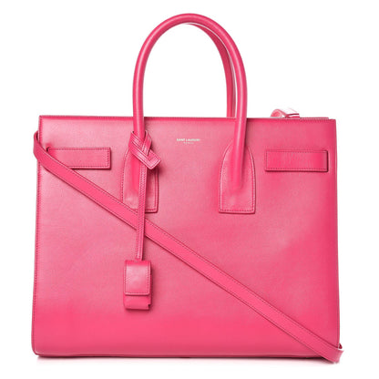 Saint Laurent Calfskin Small Sac De Jour Lipstick Fuchsia 1 of 9