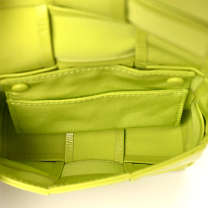 Bottega Veneta Crinkled Lambskin Maxi Intrecciato Extra Mini Cassette Crossbody Bag Acid 5 of 9