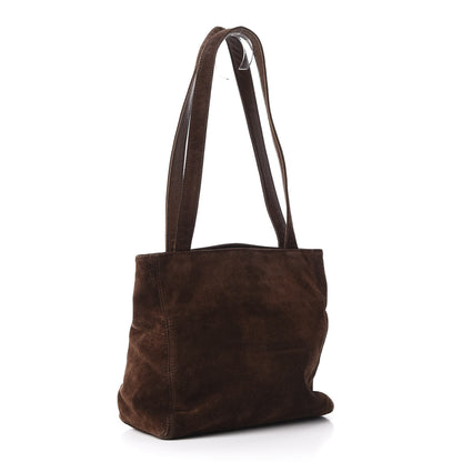 Chanel Suede CC Shoulder Bag Brown 3 of 14