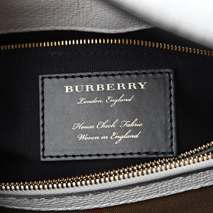 Burberry Derby Calfskin House Check Medium Camberley Chalk White Black 5 of 11