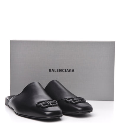 Balenciaga Smooth Calfskin Mens Cozy BB Flat Carrera Mules 43 Black 9 of 9