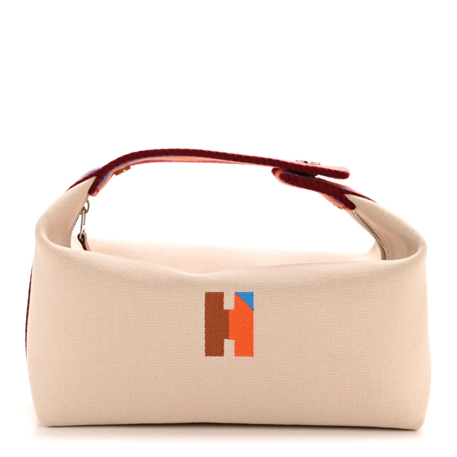 Hermes Canvas Small Bride-A-Brac Pavillon Pouch Natural Multicolor 1 of 6