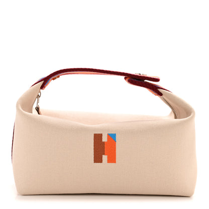 Hermes Canvas Small Bride-A-Brac Pavillon Pouch Natural Multicolor 1 of 6