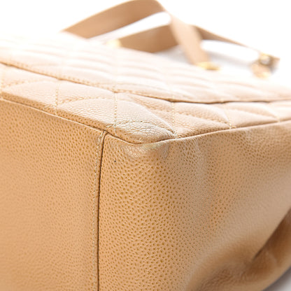 Chanel Caviar Quilted Grand Shopping Tote GST Beige 12 of 14