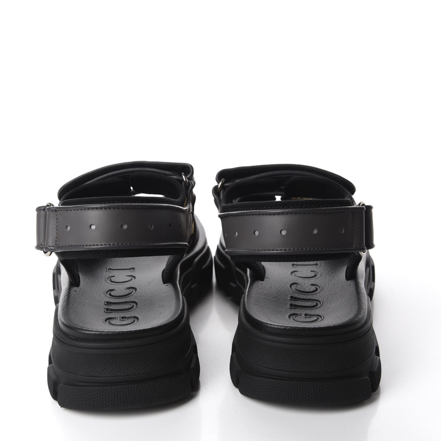 Gucci X SEGA Nappa Mesh Mens Aguru Sandals 9 Loess Black 5 of 12