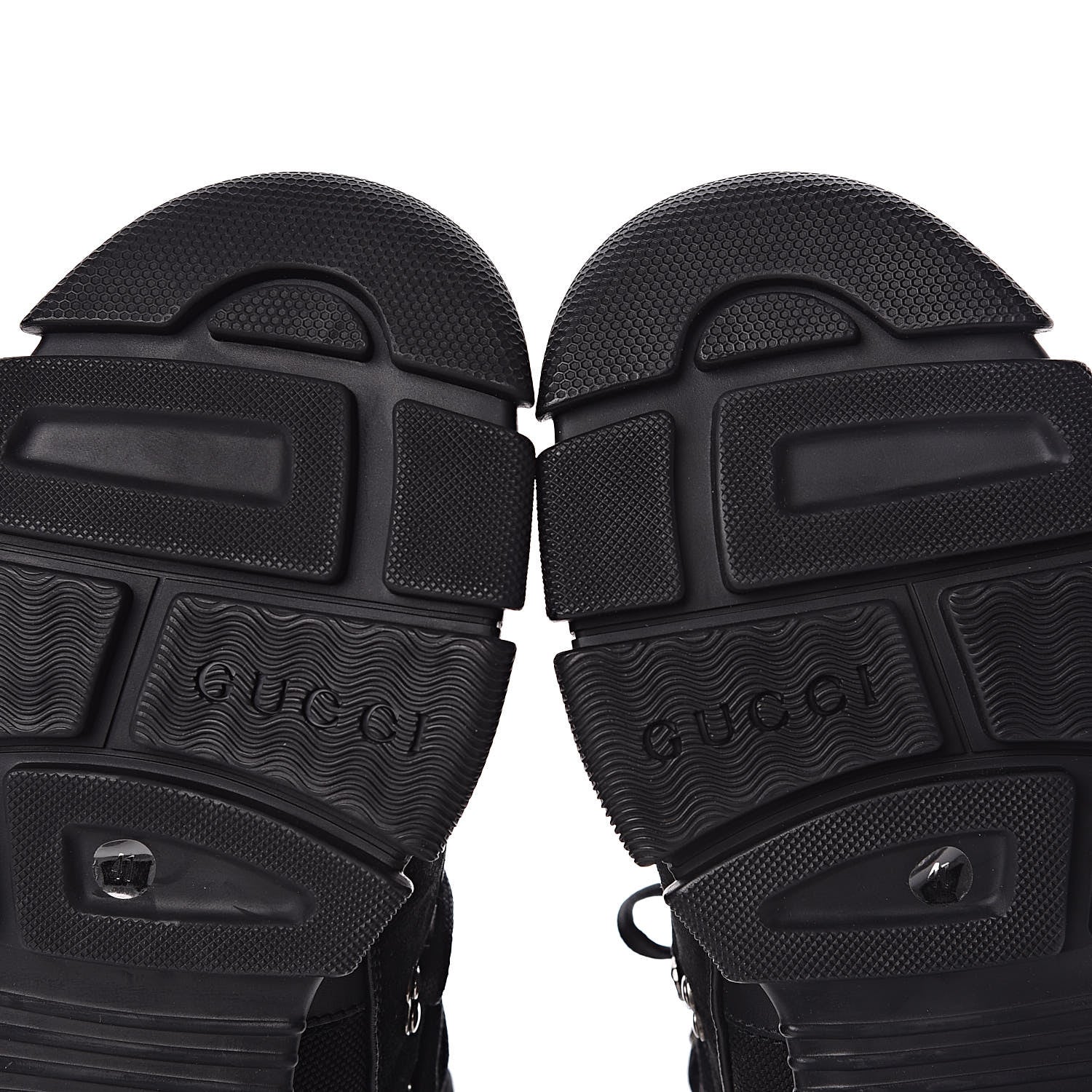 Gucci X SEGA Calfskin Suede Technical Canvas Womens Flashtrek High-Top Sneakers 41 Black 6 of 10