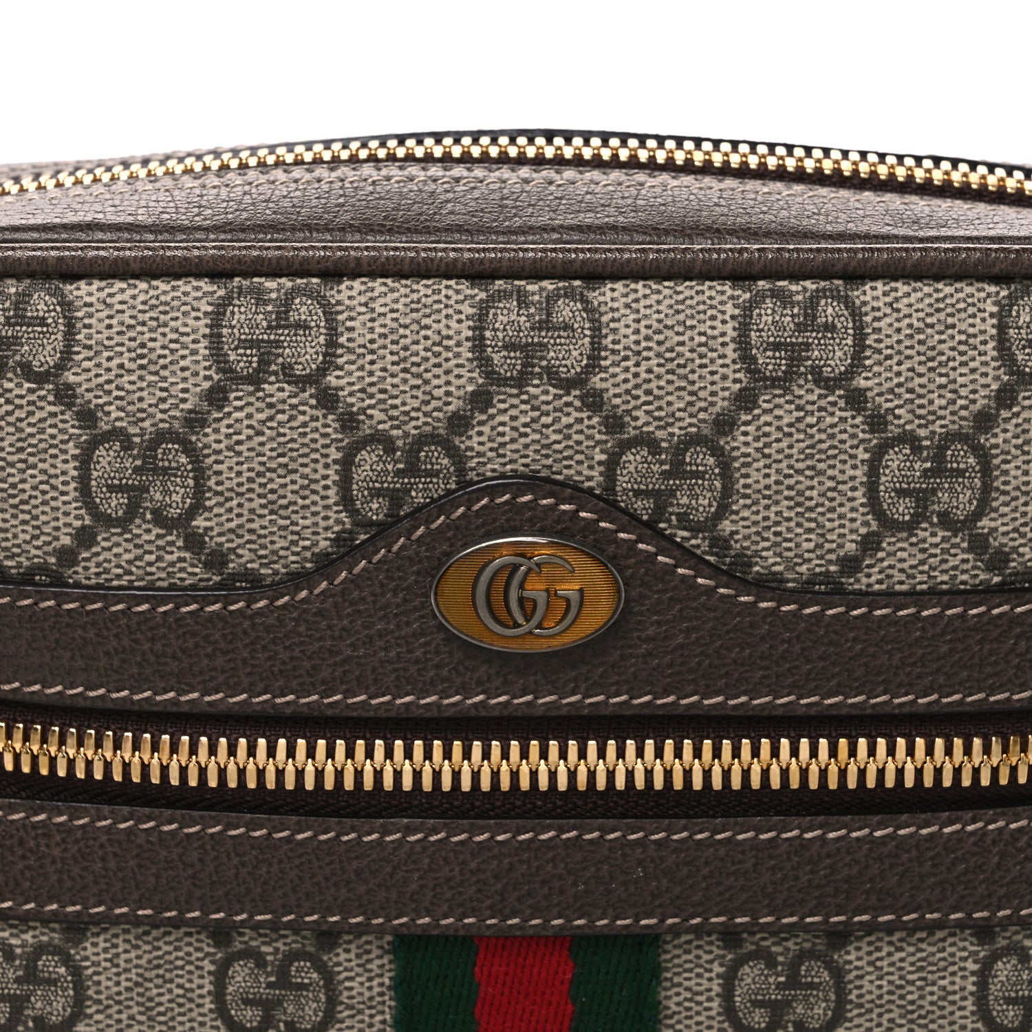 Gucci GG Supreme Monogram Web Small Ophidia Belt Bag 85 34 Dark Brown 7 of 9