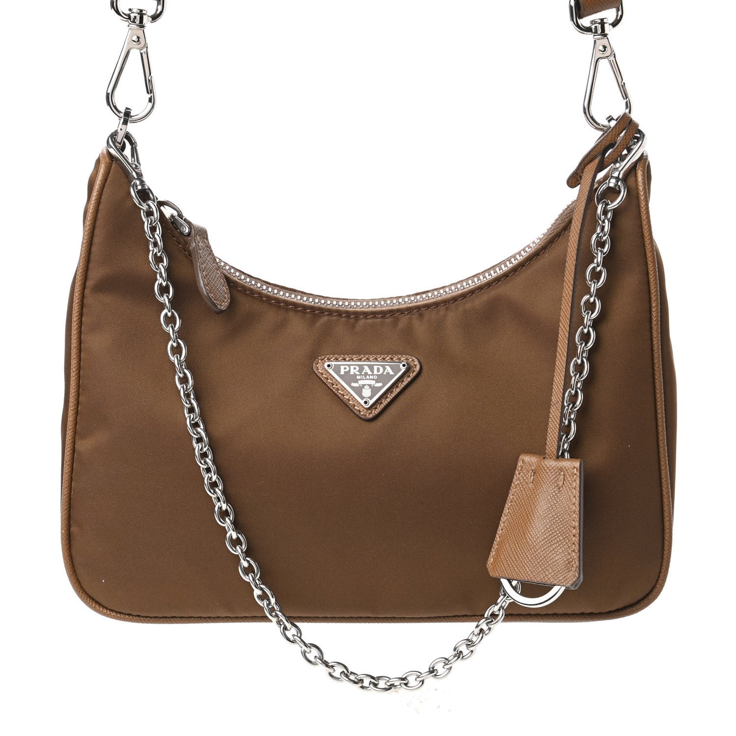 Tessuto Nylon Saffiano Re-Edition 2005 Shoulder Bag Cacao