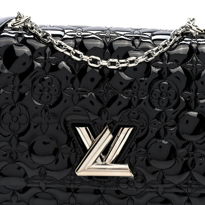 Louis Vuitton Vernis Flower Quilted Twist Shoulder Bag GM Black 7 of 9