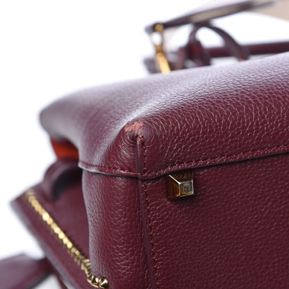 MCM Grained Calfskin Studded Medium Milla Tote Rustic Brown 13 of 14