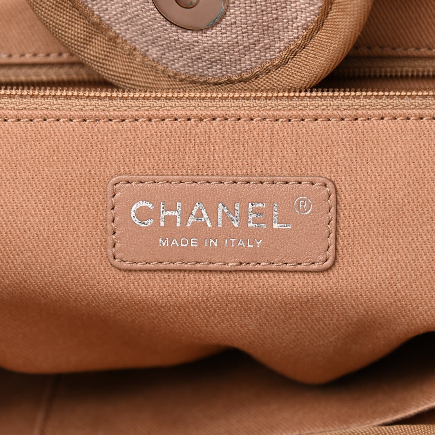 Chanel Canvas Large Deauville Tote Ecru 6 of 10