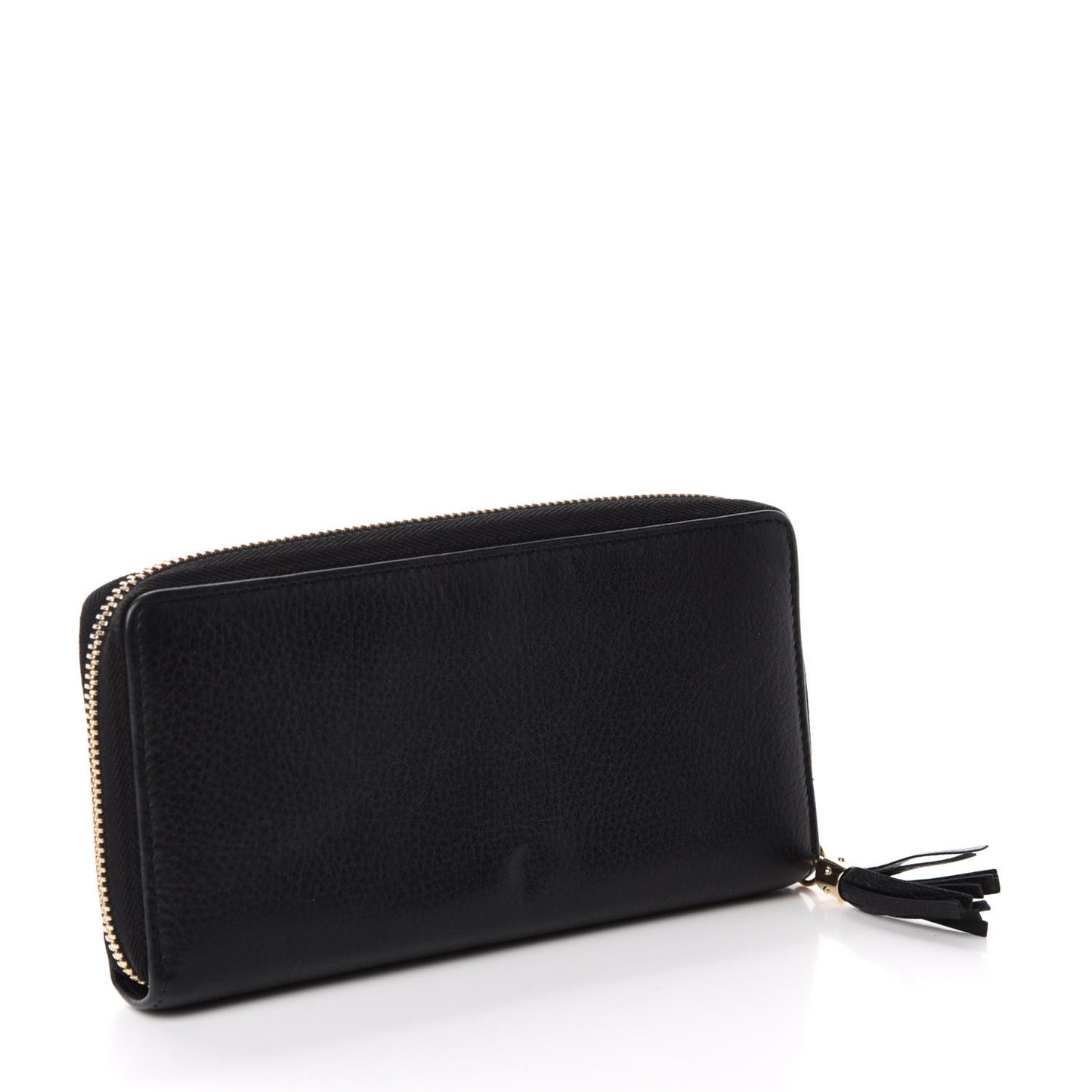 Calfskin Soho Zip Around Wallet Black