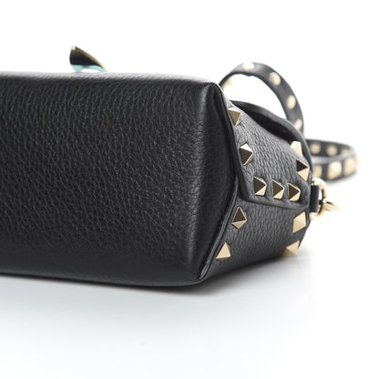 Valentino Garavani Pebbled Calfskin Mini Rockstud Crossbody Bag Black 9 of 9