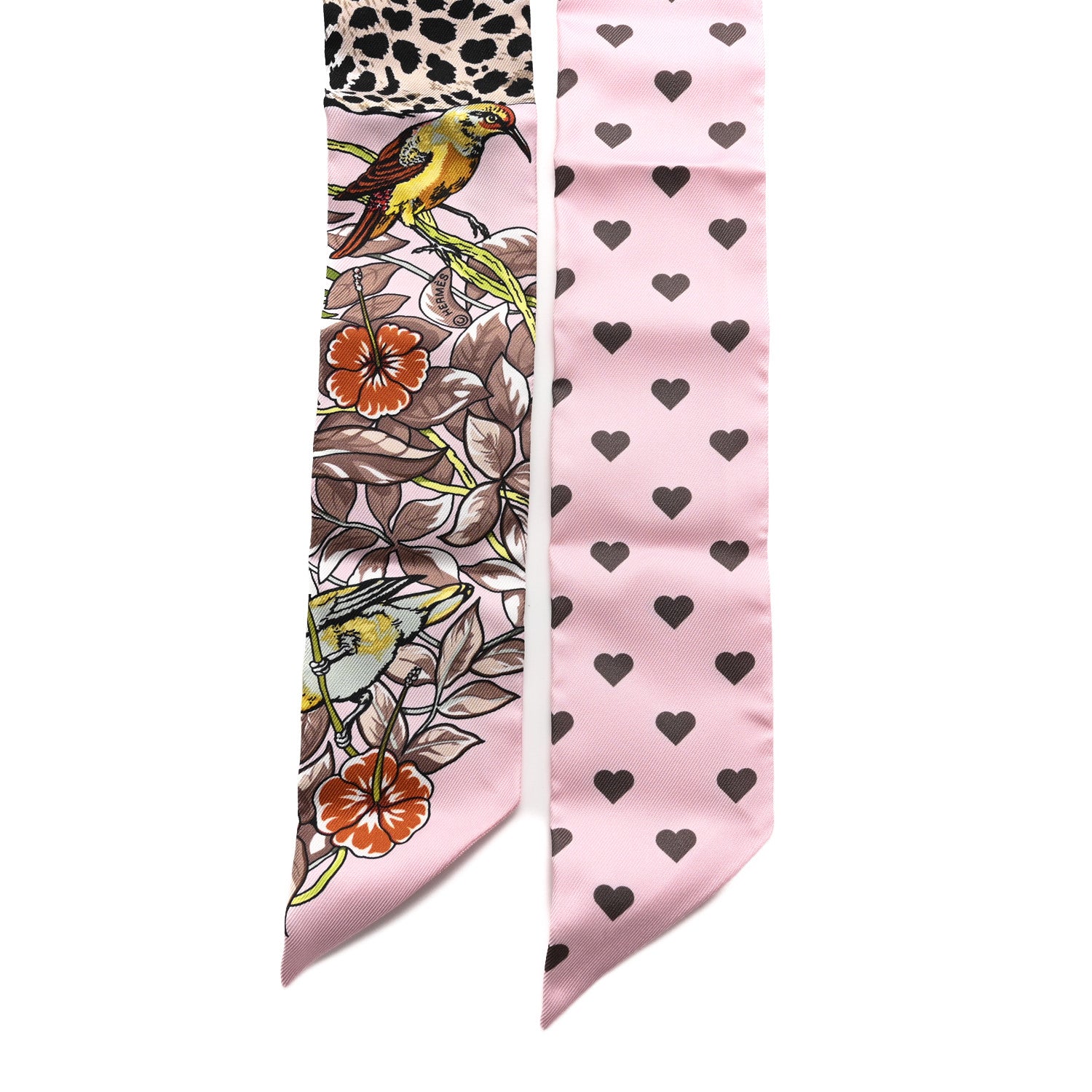 Hermes Silk Jungle Love Love Twilly Rose Pale Etoupe 2 of 4