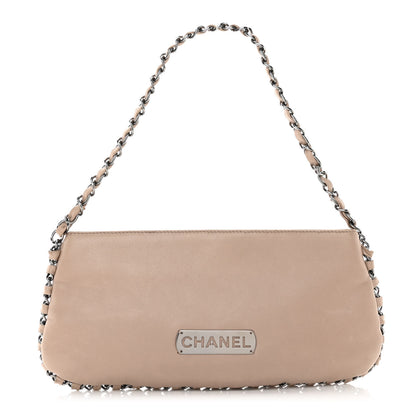 Chanel Lambskin Flat Shoulder Bag Beige 1 of 12