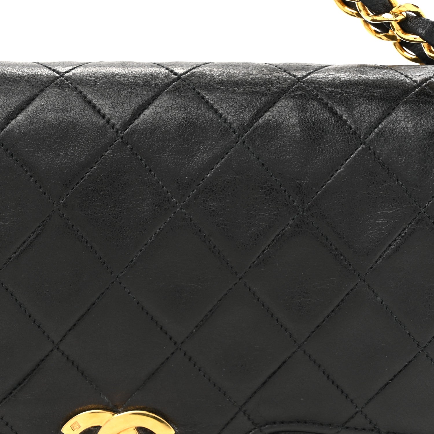 Chanel Lambskin Quilted Medium Double Flap Black 9 of 18