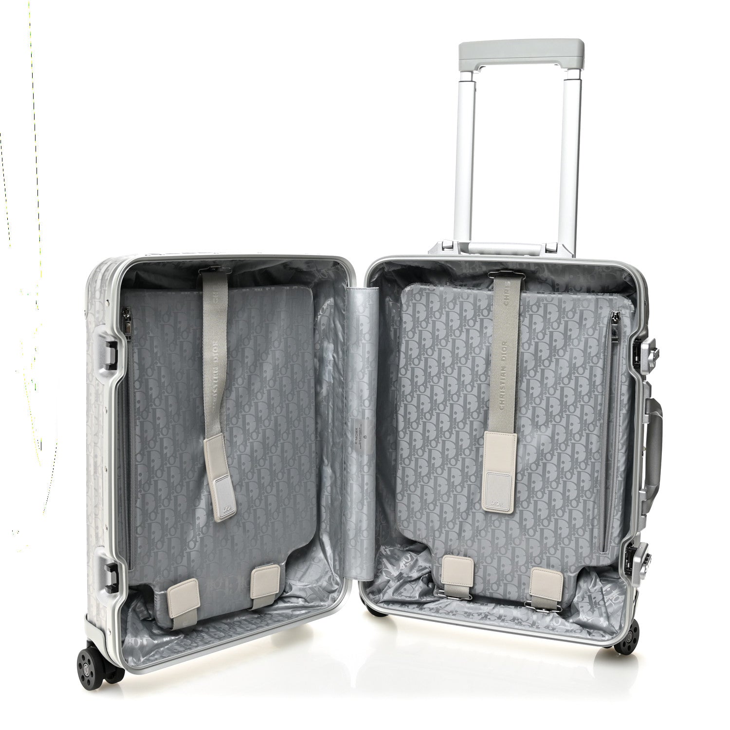 Christian Dior X RIMOWA Aluminum Gradient Cabin Luggage Silver 4 of 9