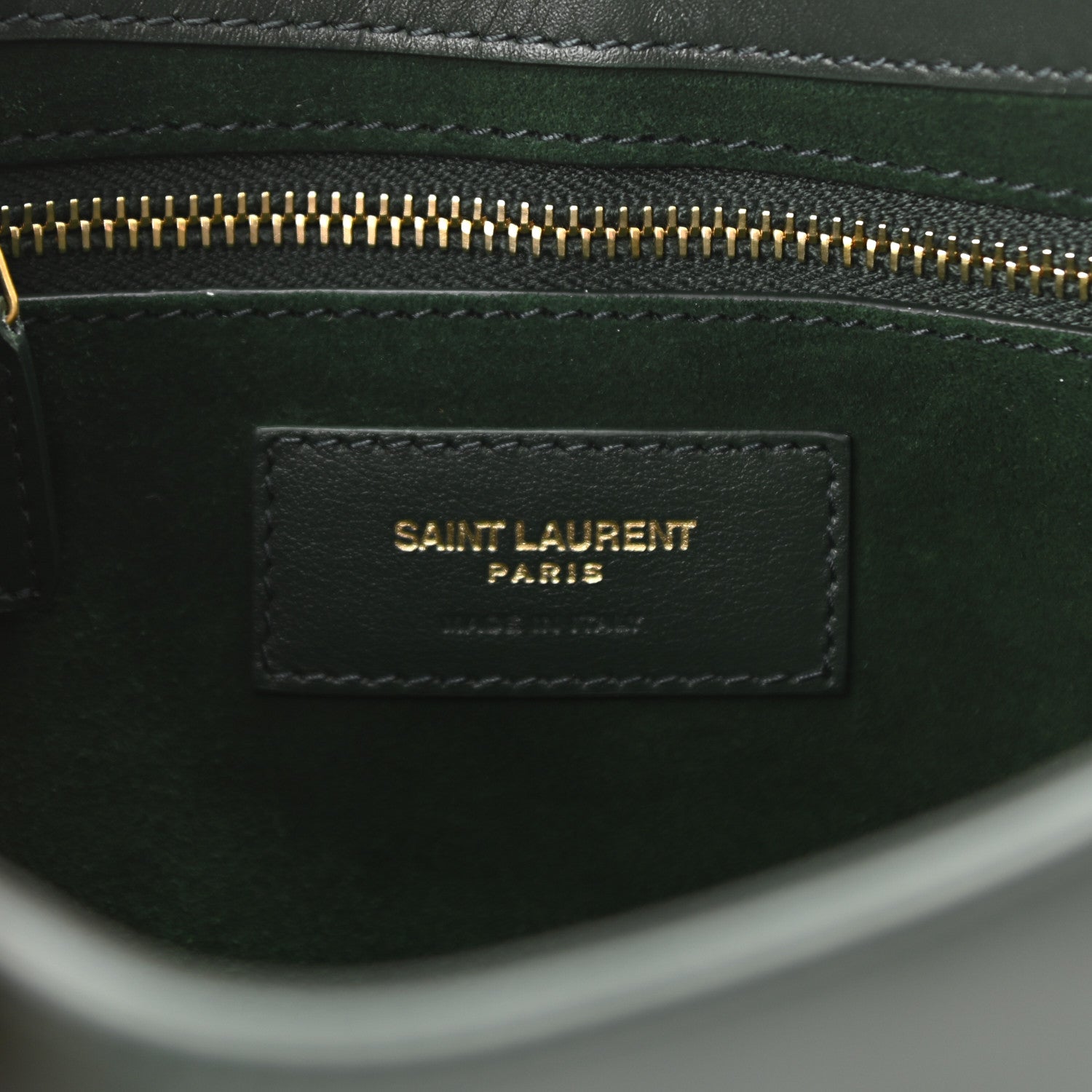 Saint Laurent Smooth Calfskin Le 5 A 7 Hobo Vert Fonce 6 of 10