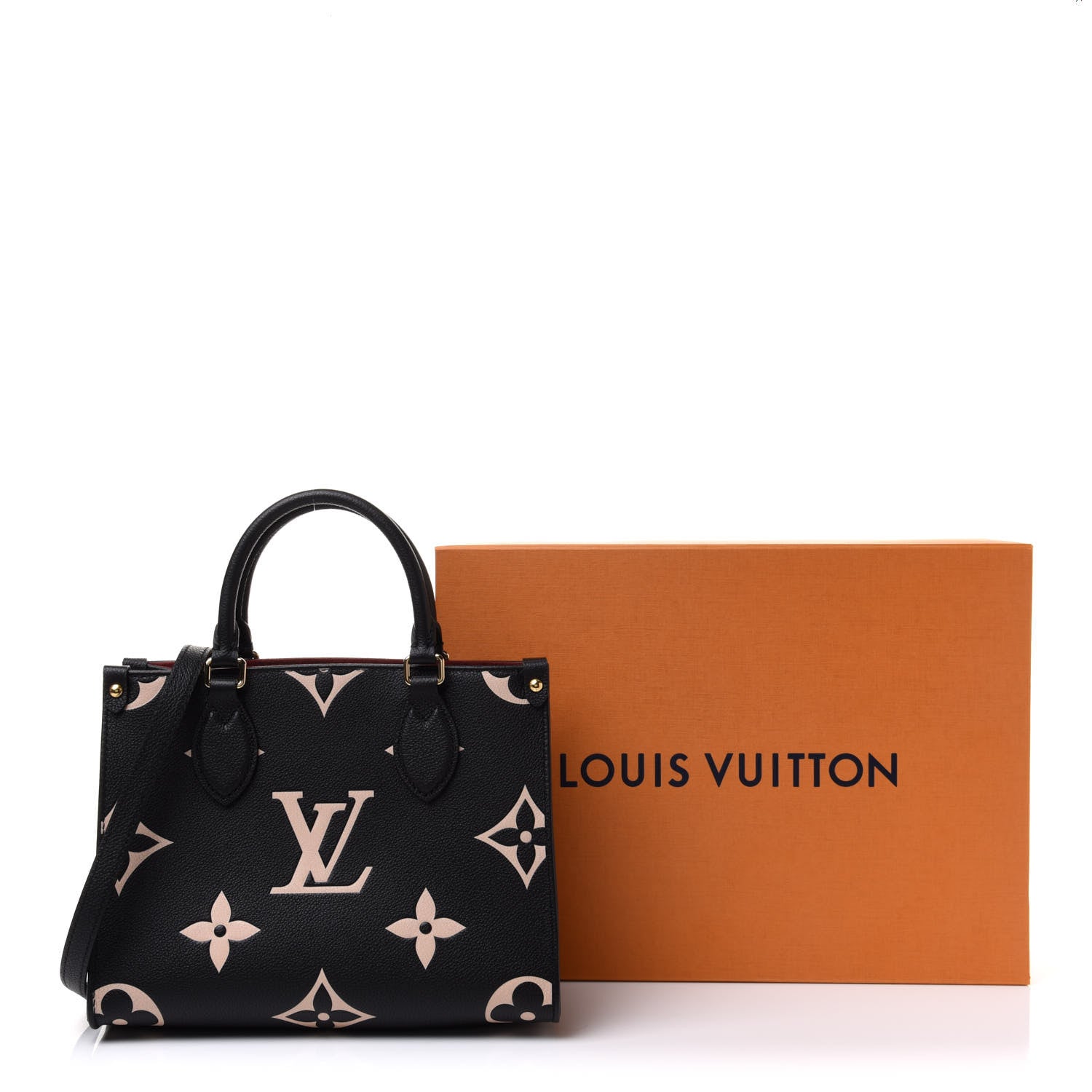 Louis Vuitton Empreinte Monogram Giant Onthego PM Black Beige 9 of 9
