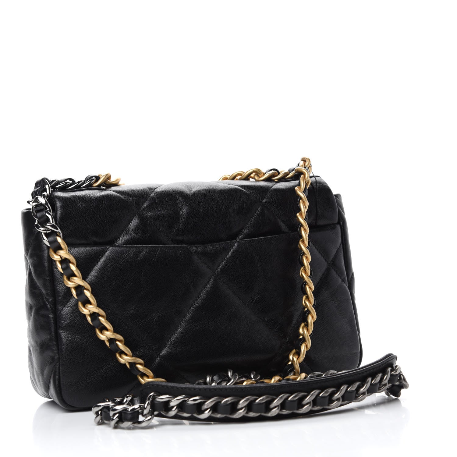 Chanel Goatskin Quilted Medium Chanel 19 Flap Black 3 of 11