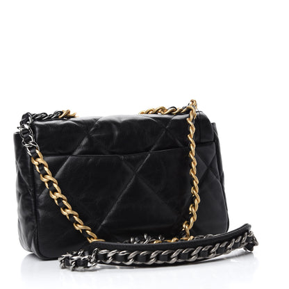 Chanel Goatskin Quilted Medium Chanel 19 Flap Black 3 of 11