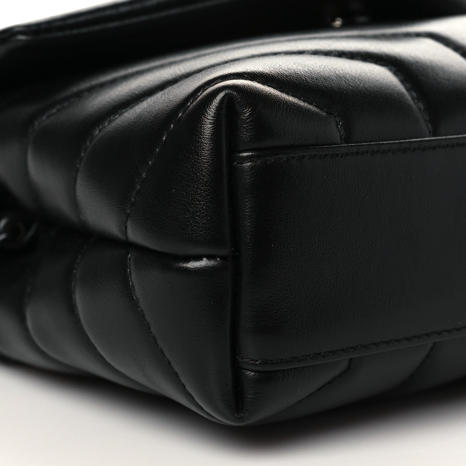 Saint Laurent Calfskin Y Quilted Monogram Toy Loulou Crossbody Bag Black 9 of 11