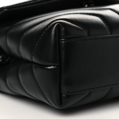 Saint Laurent Calfskin Y Quilted Monogram Toy Loulou Crossbody Bag Black 9 of 11