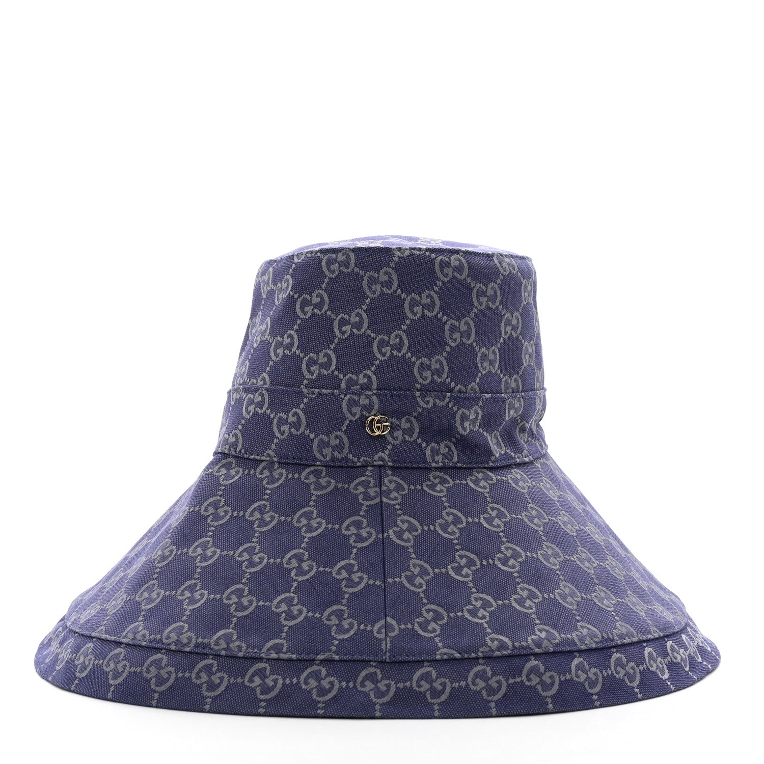 Gucci Denim GG Monogram Brim Hat M Blue 3 of 9