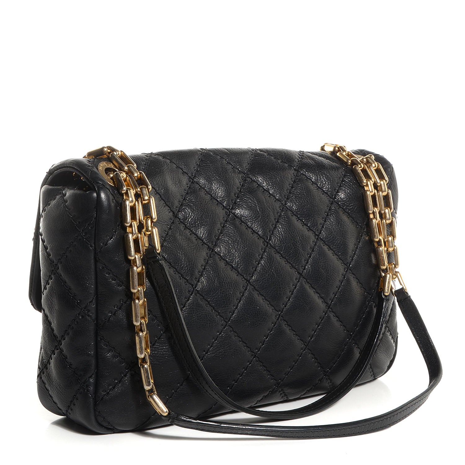 Chanel Calfskin Quilted Retro Chain Flap Black 3 of 9