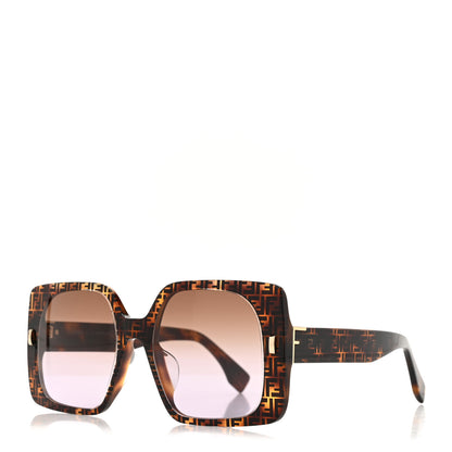 Fendi Acetate Fendi Bold Sunglasses FE40036U Havana Black 1 of 7