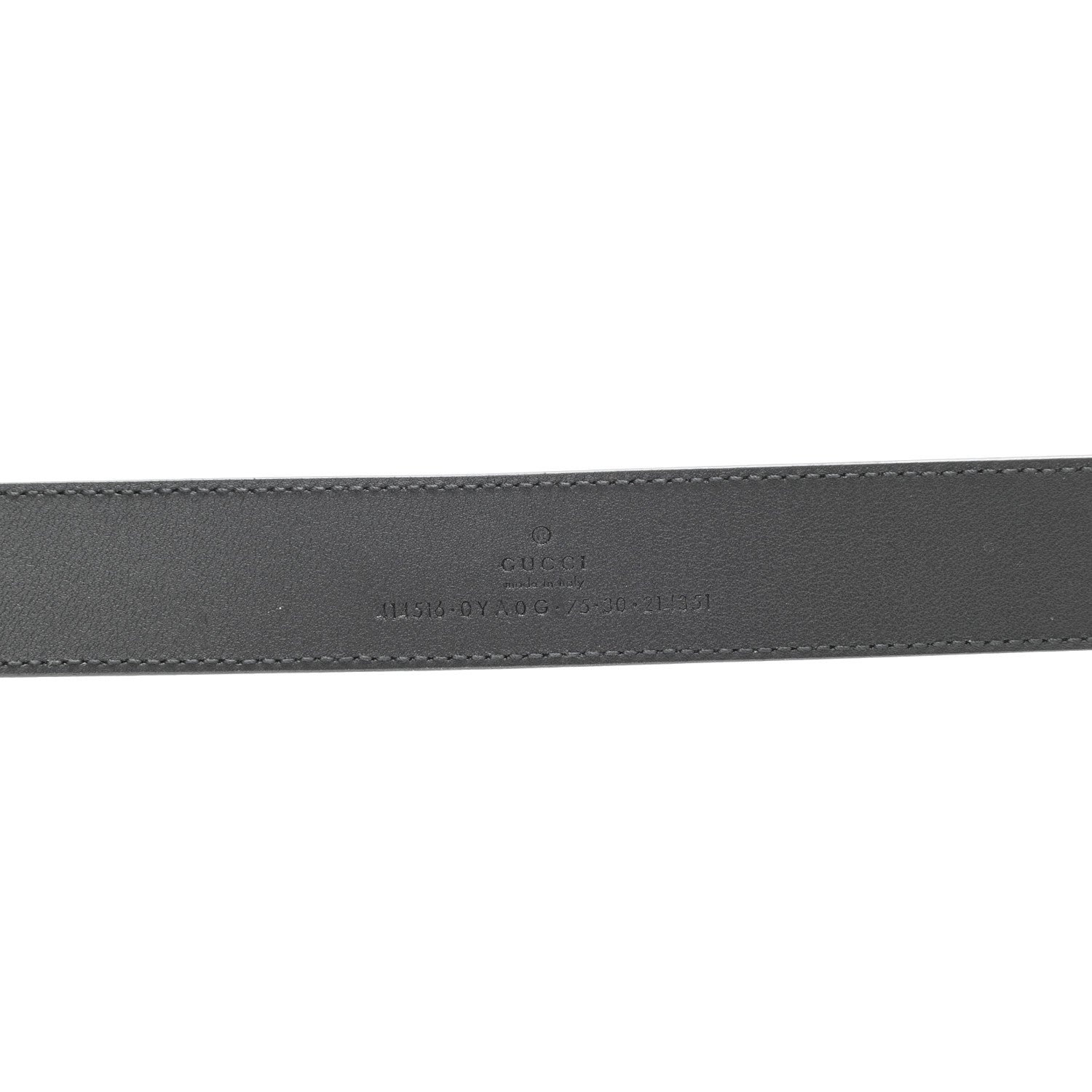 Gucci Plutone Calfskin Double G 30mm Belt 75 30 Black 3 of 5