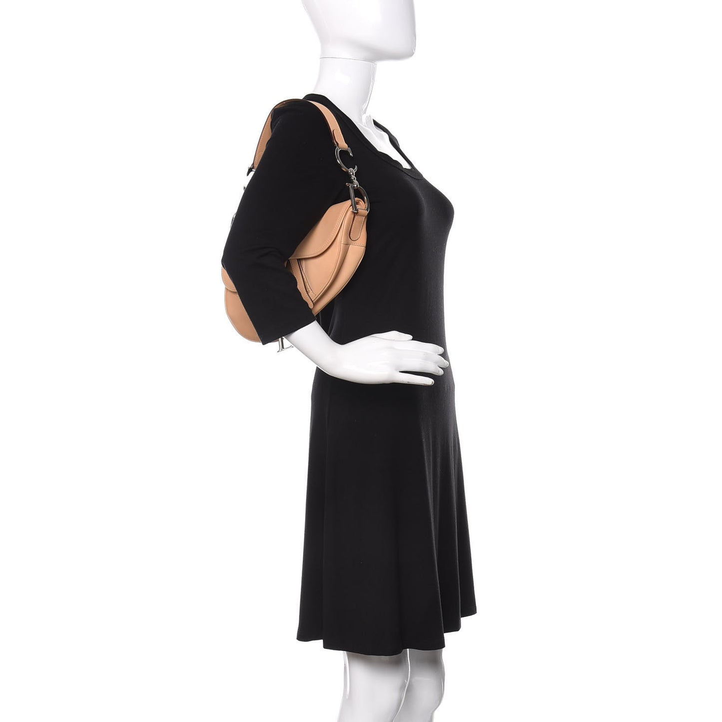 Calfskin Saddle Bag Beige