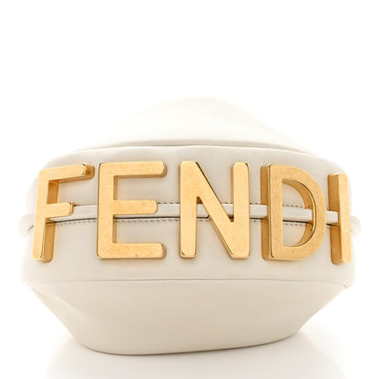 Fendi Vitello Grace Matte Mini Fendigraphy Hobo Bag White Ice 11 of 16
