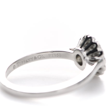 Tiffany Platinum Diamond Round Enchant Flower Ring 49 5 6 of 7