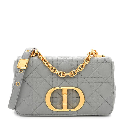 Christian Dior Calfskin Cannage Small Caro Bag Grey 1 of 11