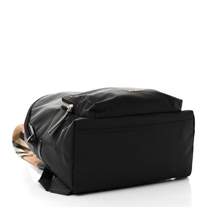 Burberry Nylon Check Abbeydale Simple Backpack  Black 4 of 10