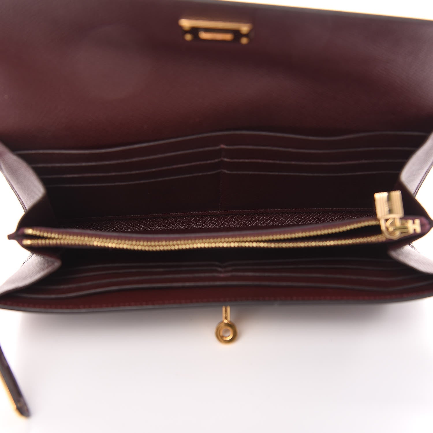 Hermes Epsom Kelly Longue Wallet Bordeaux 5 of 14