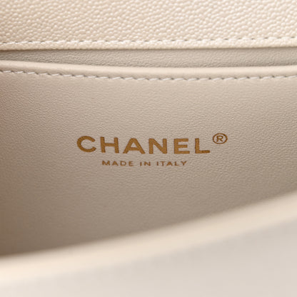 Chanel Iridescent Caviar Mini Boy Flap White 6 of 10