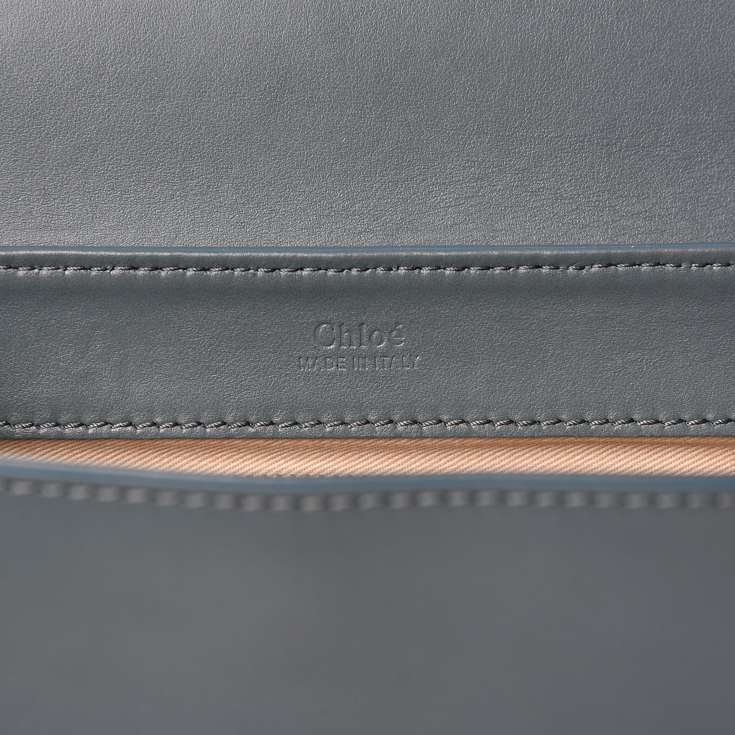 Calfskin Small C Double Carry Cloudy Blue