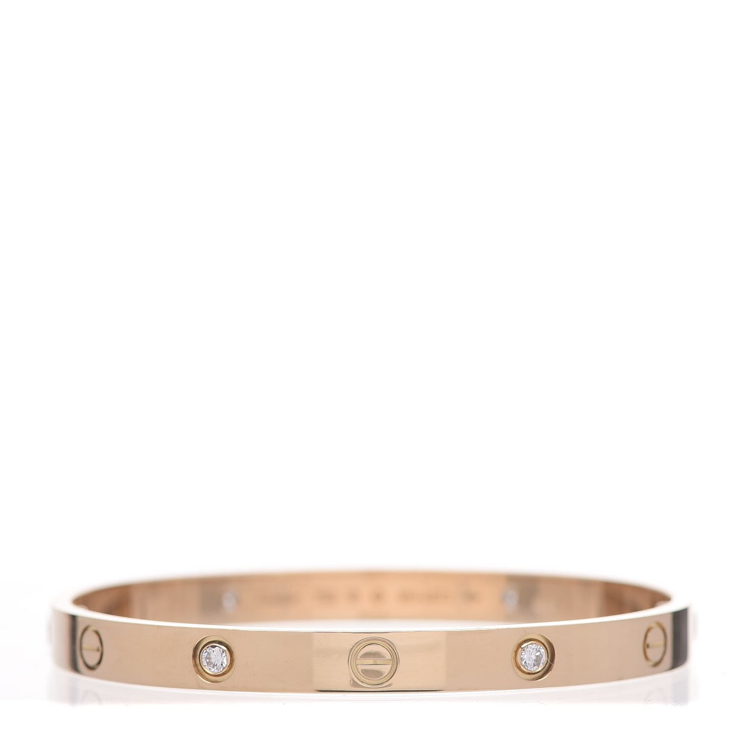 18K Yellow Gold 4 Diamond LOVE Bracelet 18