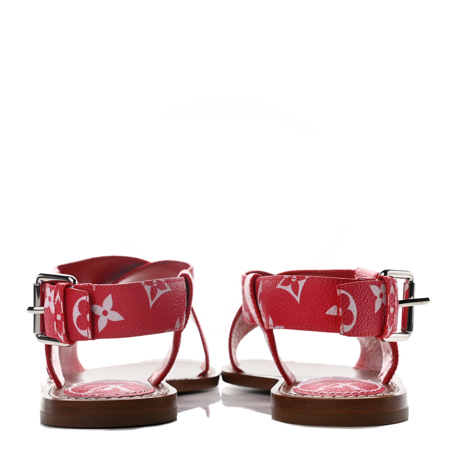 Louis Vuitton Monogram Escale Palma Flat Sandals 37 Rouge 11 of 22