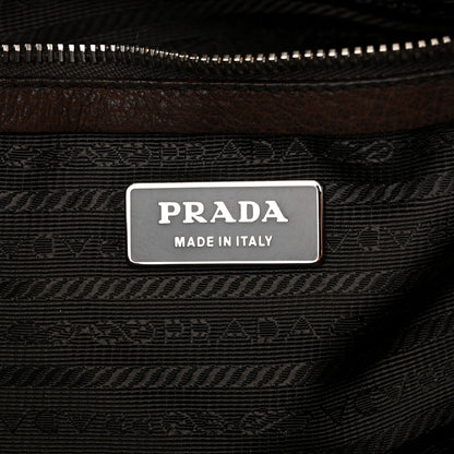 Prada Cervo Antik Easy Foldover Pushlock Satchel Bruciato 6 of 10