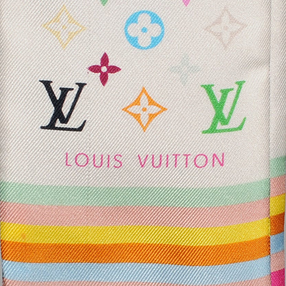 Louis Vuitton Silk Monogram Multicolor Bandeau White 1 of 6